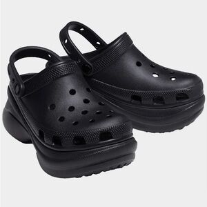 CROCS Women's Black Platform Clogs New With Tags
